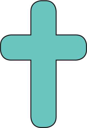 Cruz Simples Turquesa Símbolos Png Grátis Para Baixar