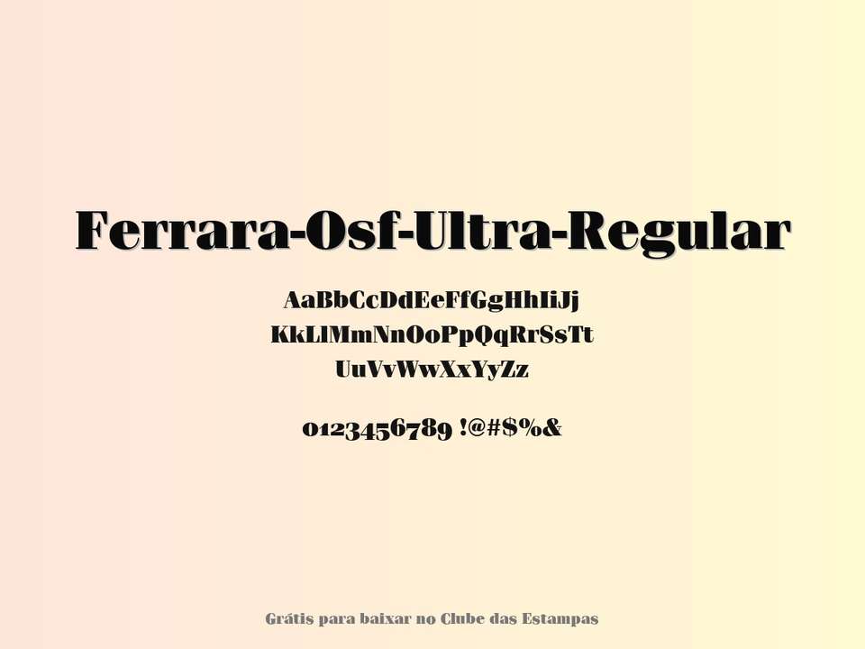 Fonte Ferrara Osf Ultra Regular Grátis Para Baixar