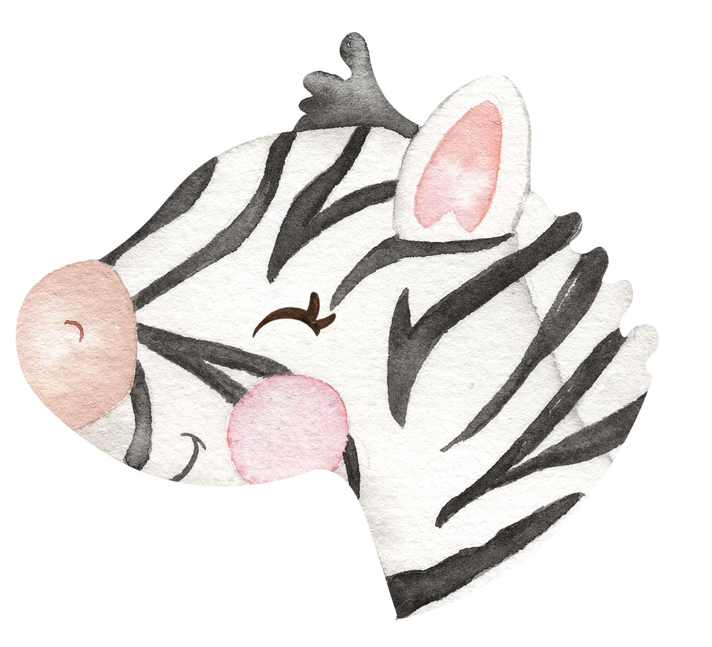 Rosto De Zebra Estilizado Rosa Animais Png Grátis Para Baixar