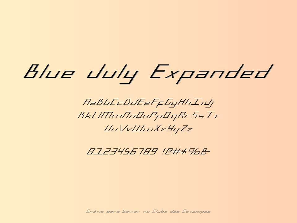 Fonte Blue July Expanded Grátis Para Baixar