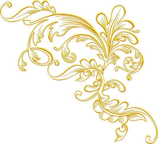 Folhagem E Arabescos Dourados Ornamentação Png Grátis Para Baixar