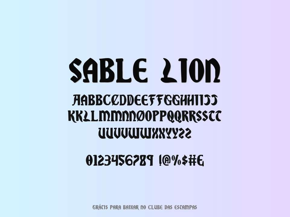 Fonte Sable Lion Grátis Para Baixar