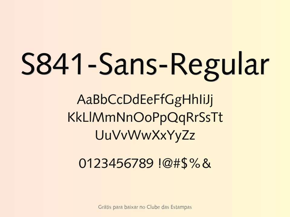 Fonte S841 Sans Regular Grátis Para Baixar