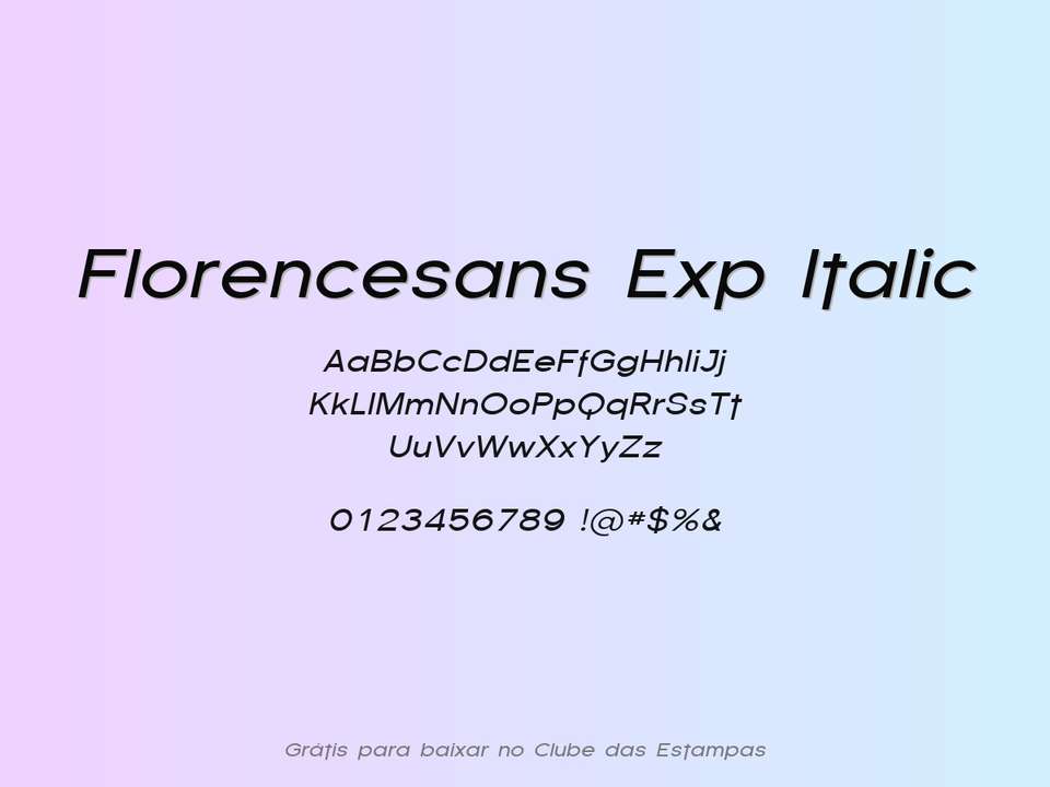 Fonte Florencesans Exp Italic Grátis Para Baixar