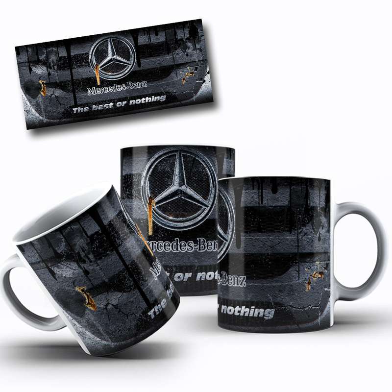 Arte Para Caneca Mercedes Benz Logotipo Slogan 25