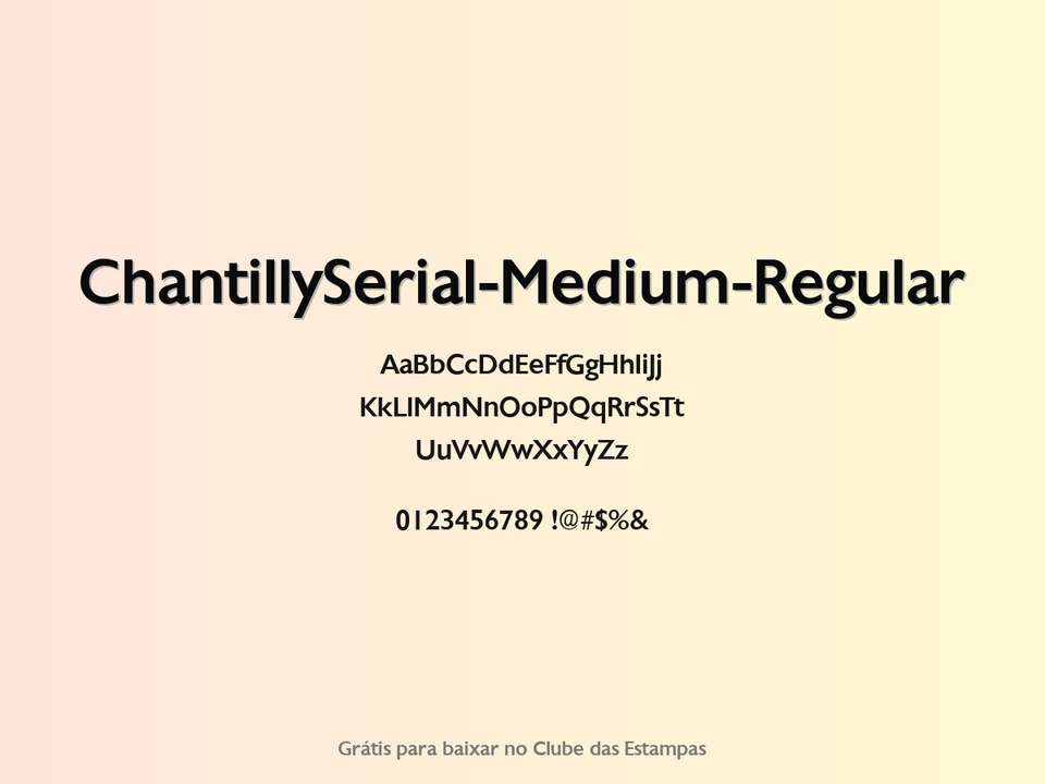 Fonte Chantillyserial Medium Regular Grátis Para Baixar