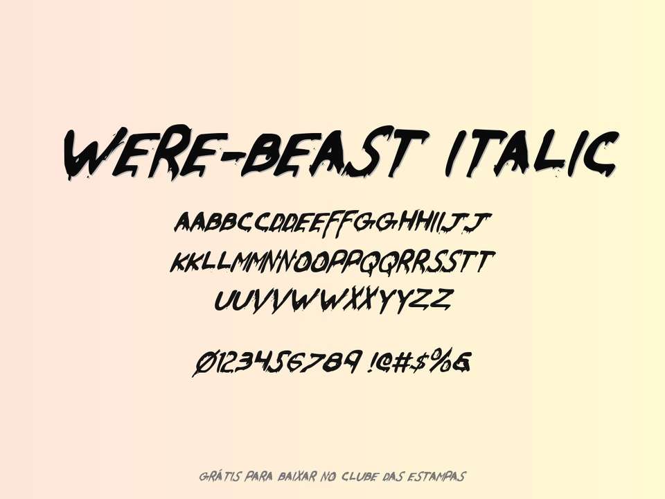 Fonte Were Beast Italic Grátis Para Baixar