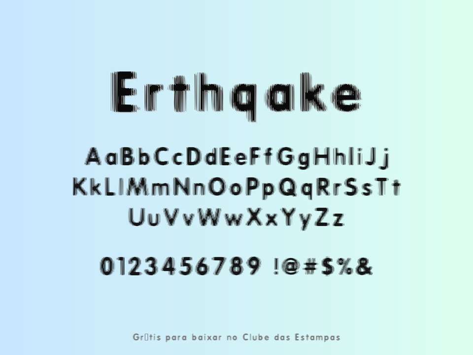 Fonte Erthqake Grátis Para Baixar