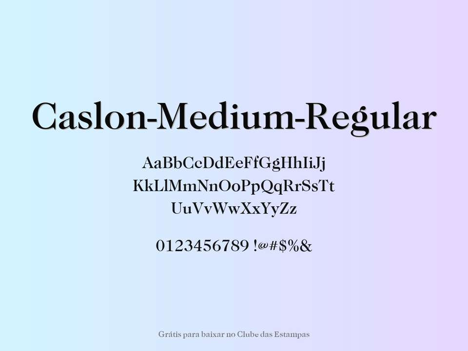 Fonte Caslon Medium Regular Grátis Para Baixar