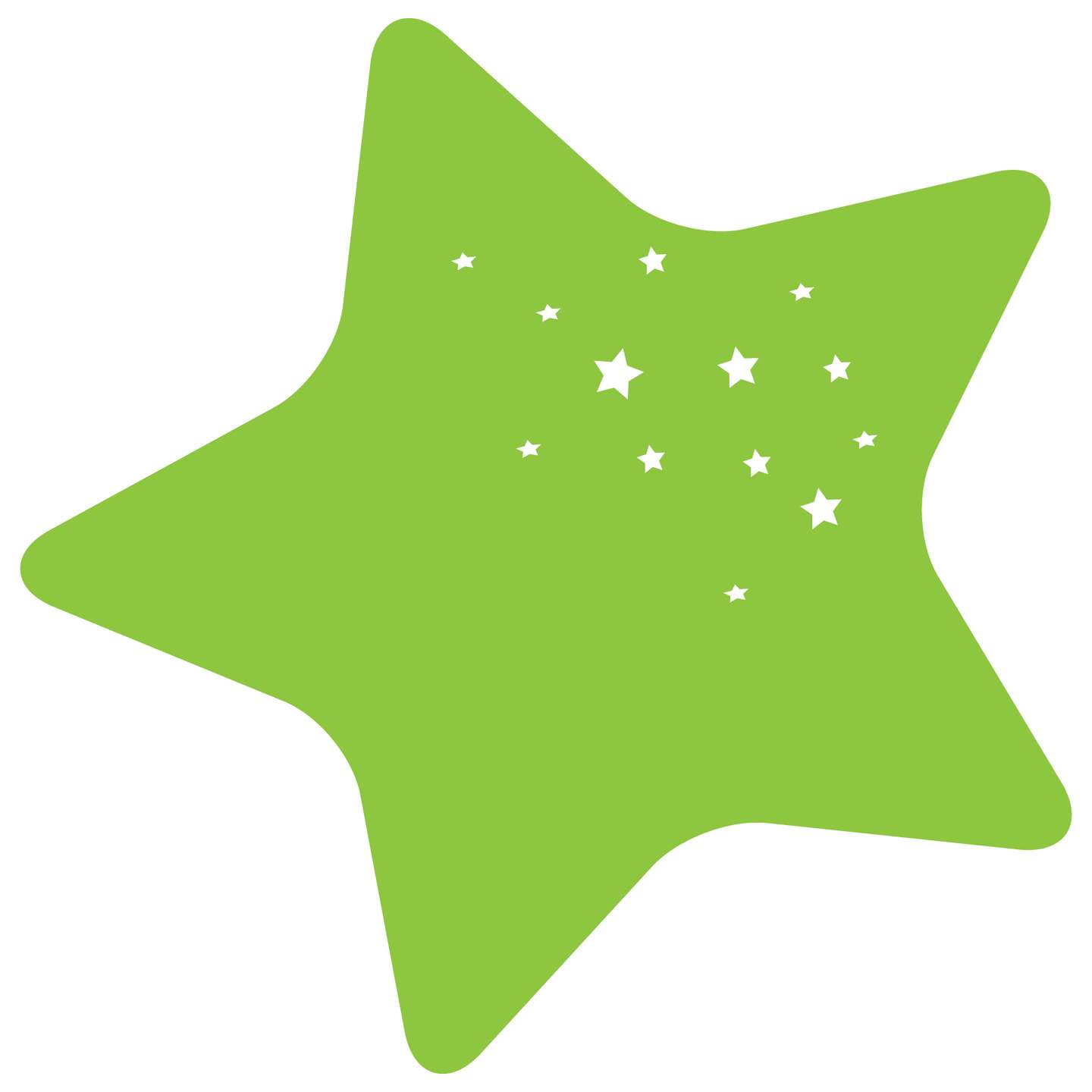 Estrela Verde Com Estrelas Símbolos Png Grátis Para Baixar