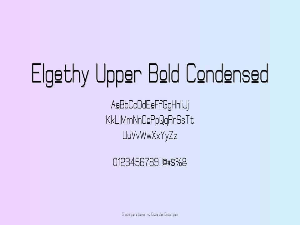 Fonte Elgethy Upper Bold Condensed Grátis Para Baixar