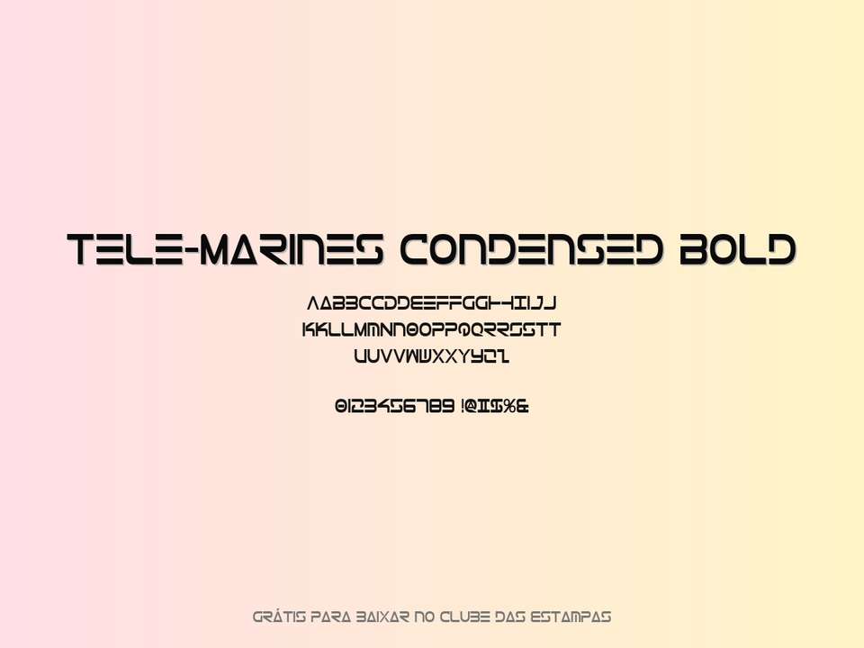 Fonte Tele Marines Condensed Bold Grátis Para Baixar