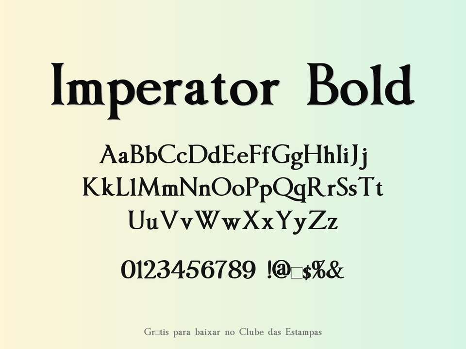 Fonte Imperator Bold Grátis Para Baixar