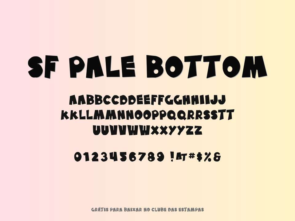Fonte Sf Pale Bottom Grátis Para Baixar