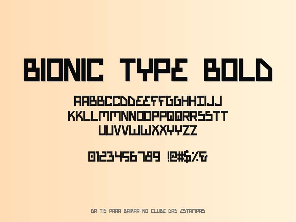 Fonte Bionic Type Bold Grátis Para Baixar