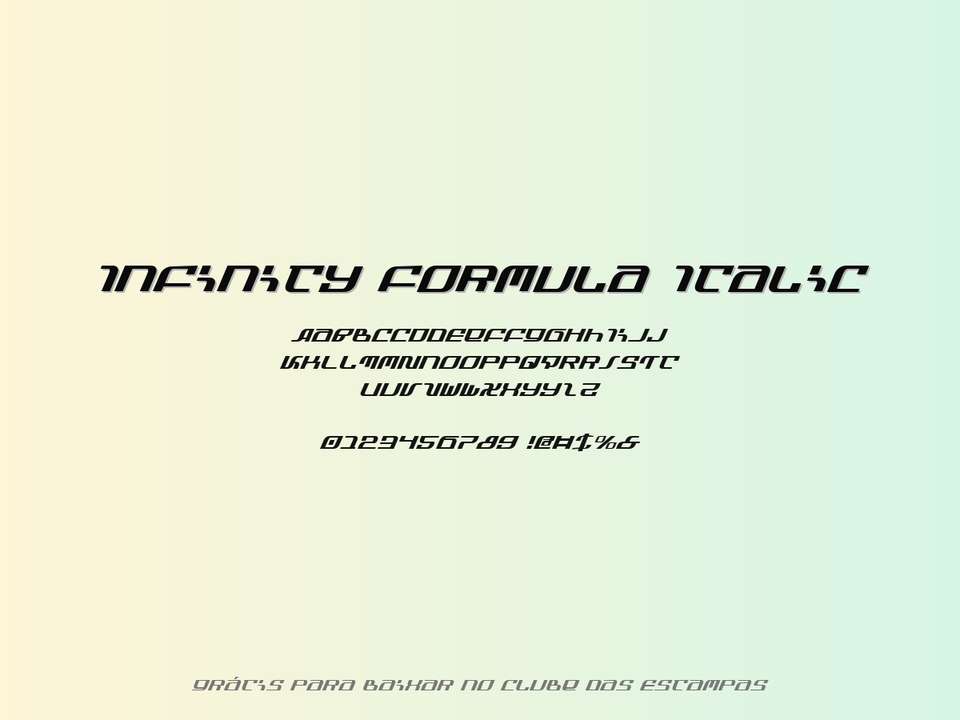 Fonte Infinity Formula Italic Grátis Para Baixar