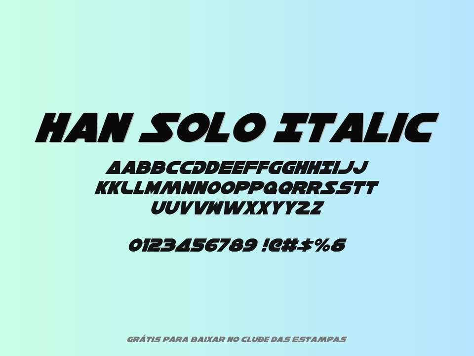 Fonte Han Solo Italic Grátis Para Baixar