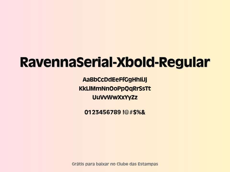 Fonte Ravennaserial Xbold Regular Grátis Para Baixar