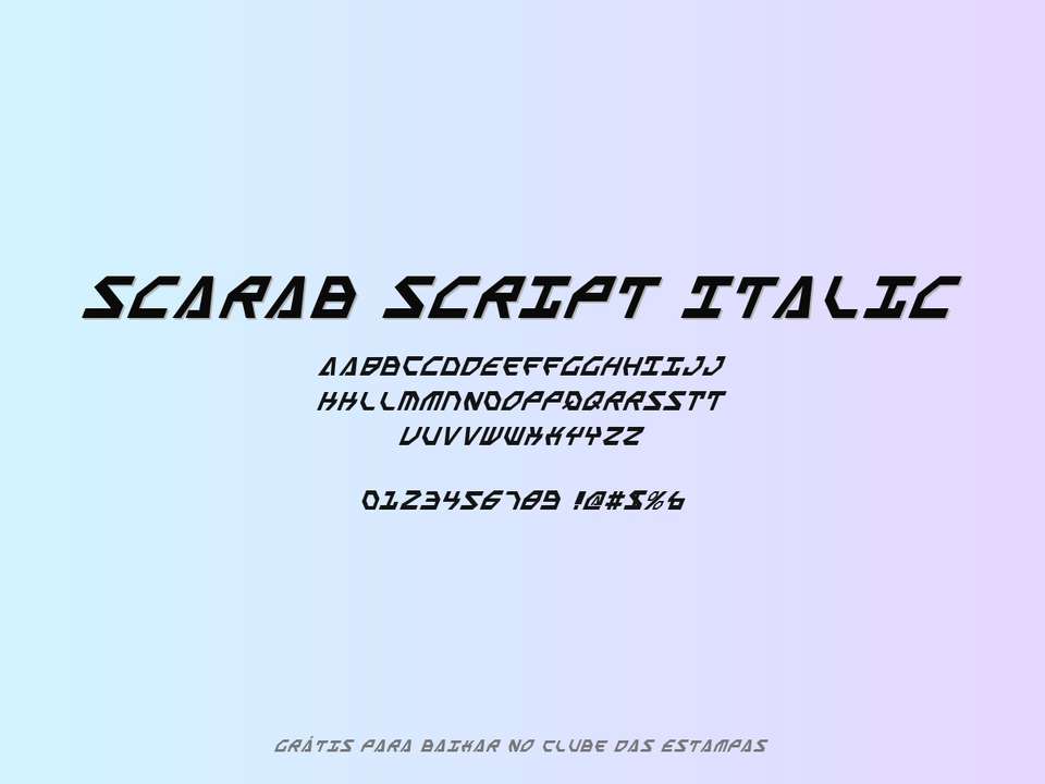 Fonte Scarab Script Italic Grátis Para Baixar