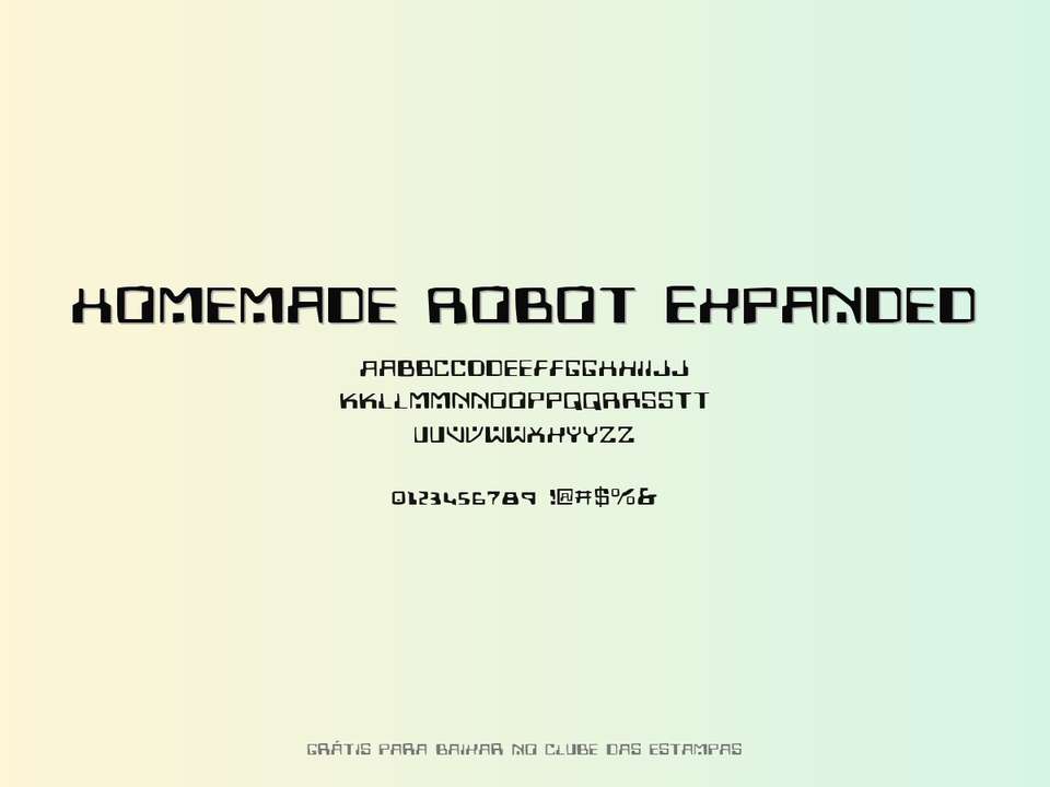Fonte Homemade Robot Expanded Grátis Para Baixar