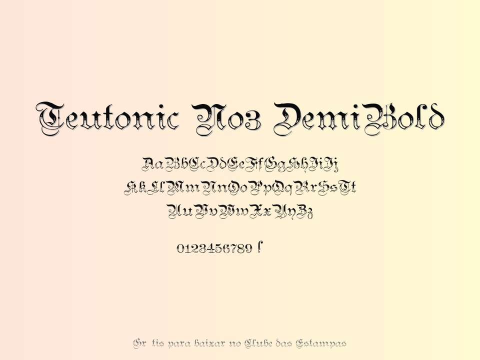 Fonte Teutonic No3 Demibold Grátis Para Baixar