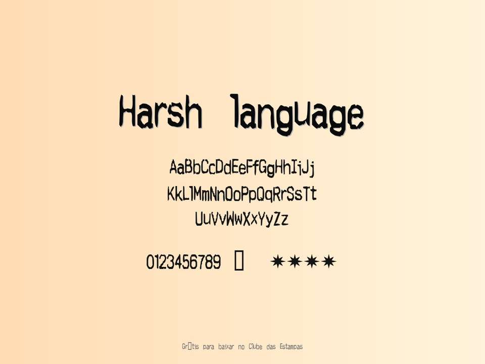 Fonte Harsh Language Grátis Para Baixar