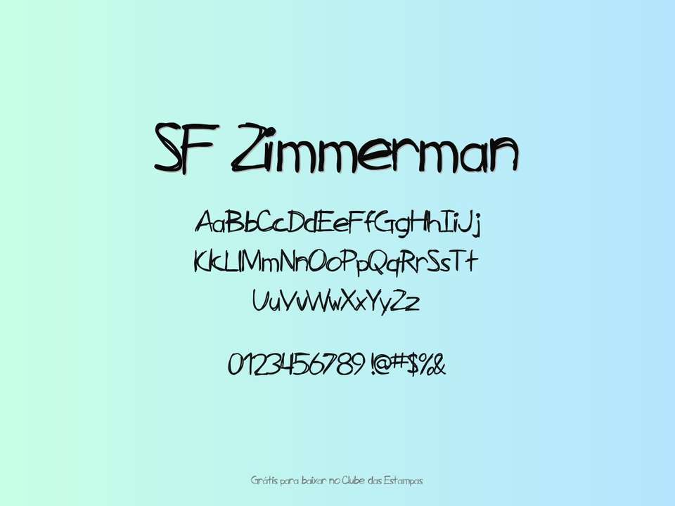 Fonte Sf Zimmerman Grátis Para Baixar