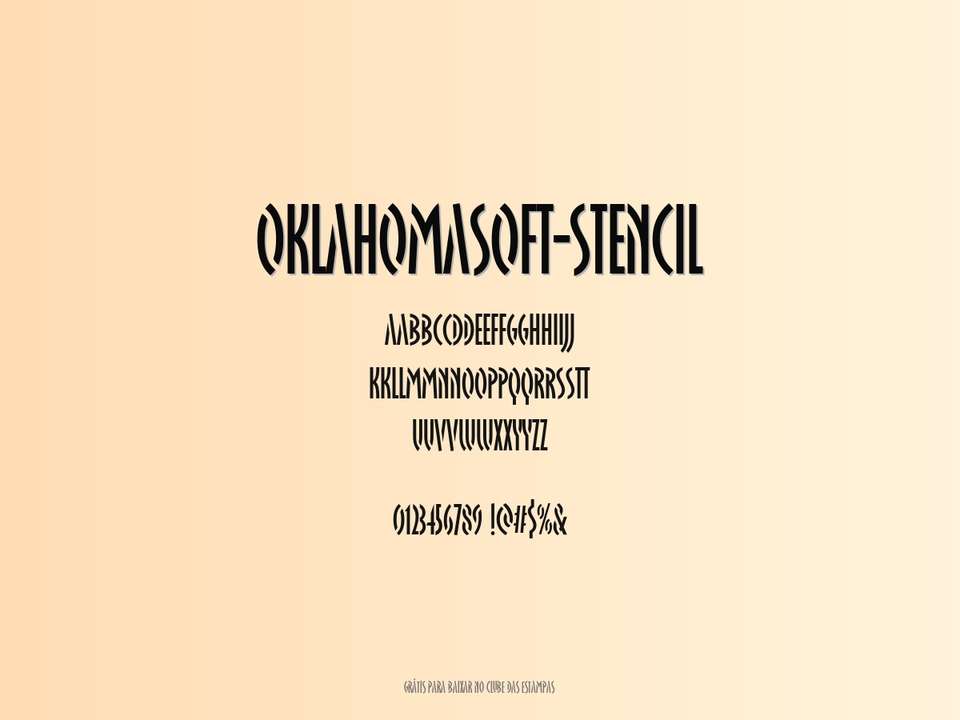 Fonte Oklahomasoft Stencil Grátis Para Baixar