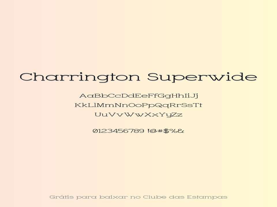 Fonte Charrington Superwide Grátis Para Baixar