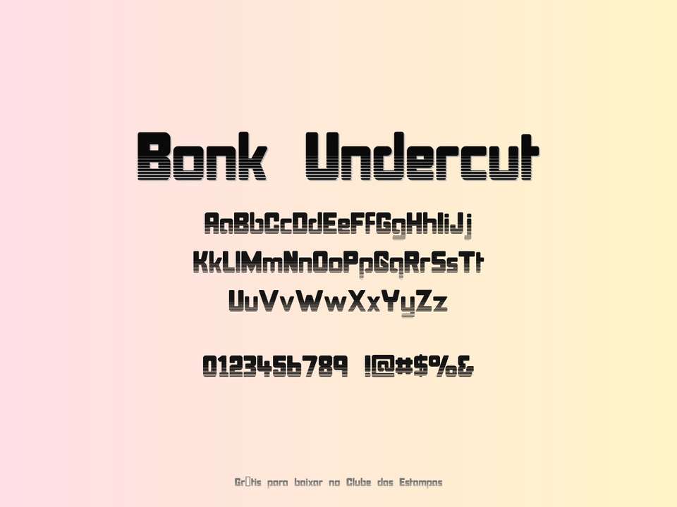 Fonte Bonk Undercut Grátis Para Baixar