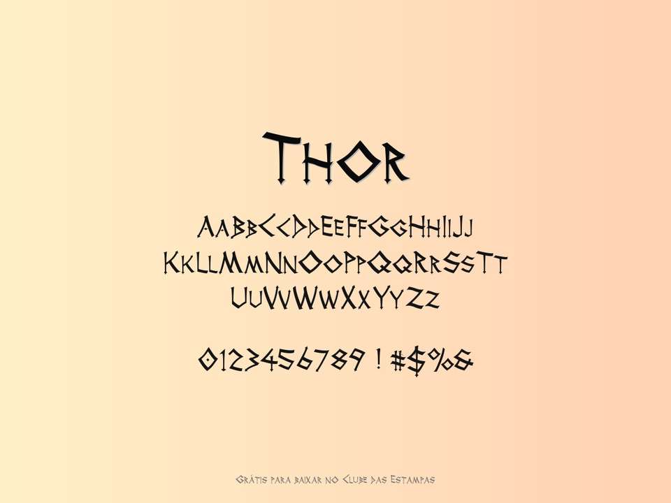 Fonte Thor Grátis Para Baixar