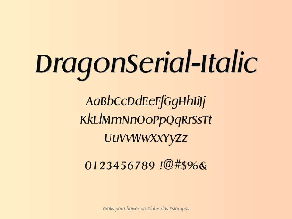 Fonte Dragonserial Italic Grátis Para Baixar
