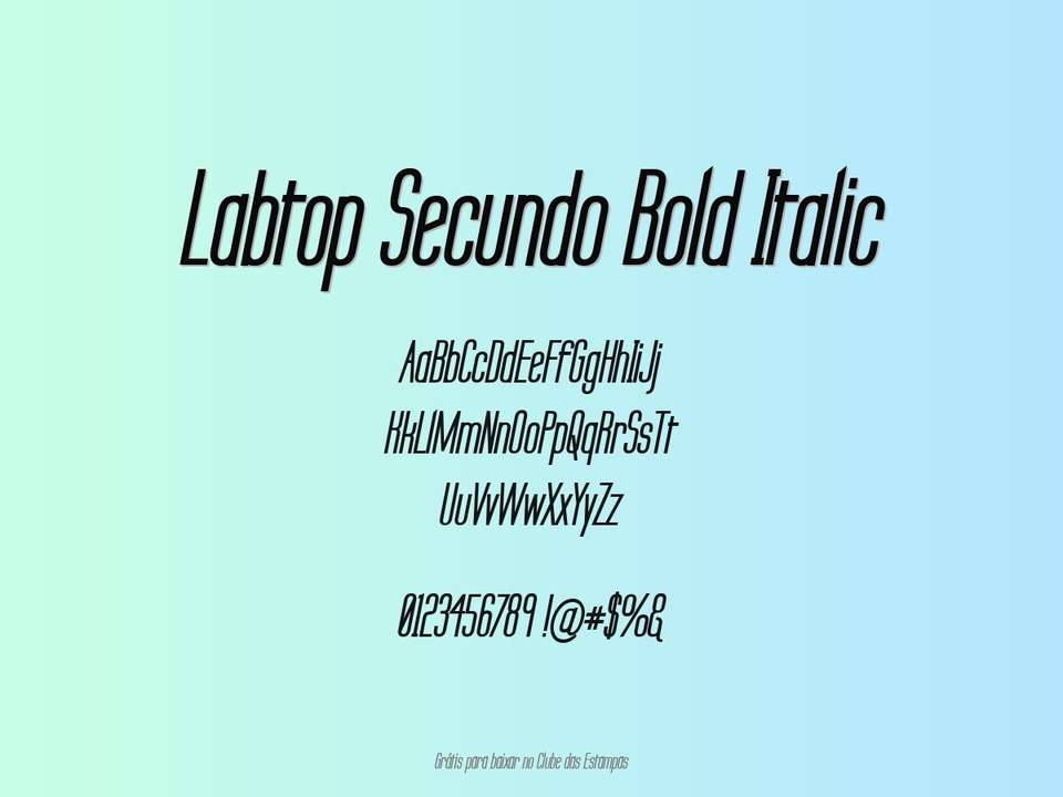 Fonte Labtop Secundo Bold Italic Grátis Para Baixar