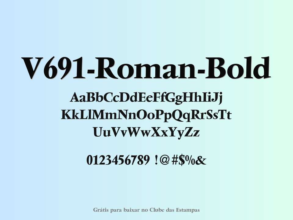 Fonte V691 Roman Bold Grátis Para Baixar