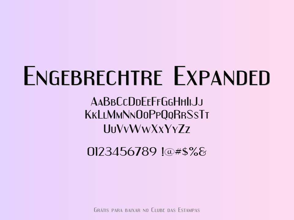 Fonte Engebrechtre Expanded Grátis Para Baixar