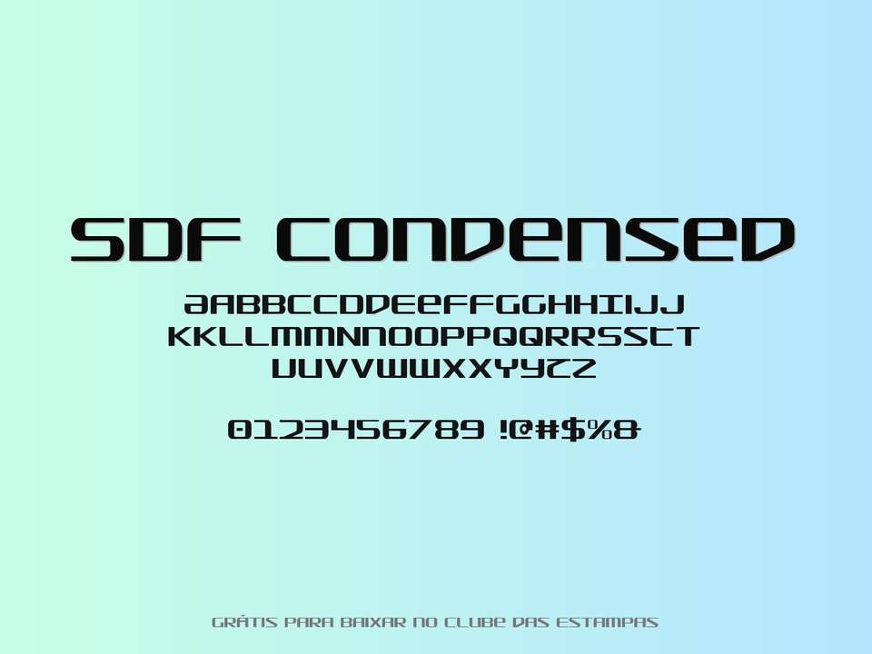 Fonte Sdf Condensed Grátis Para Baixar