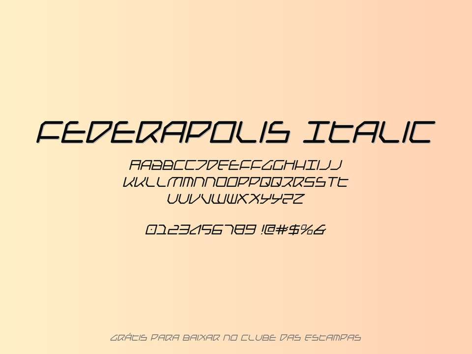Fonte Federapolis Italic Grátis Para Baixar