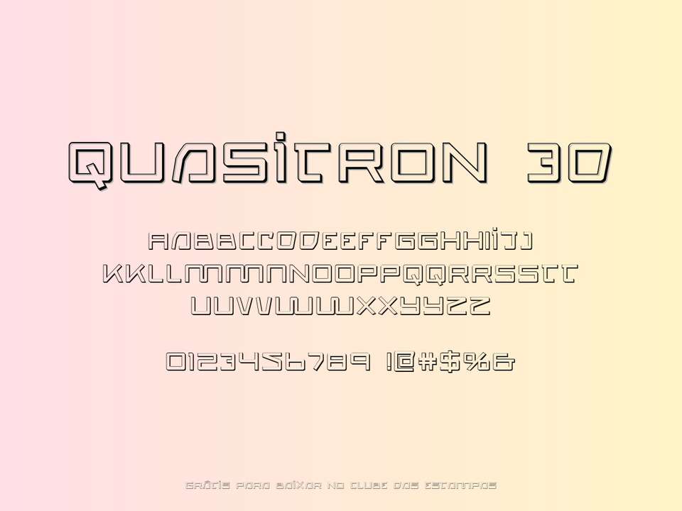 Fonte Quasitron 3d Grátis Para Baixar