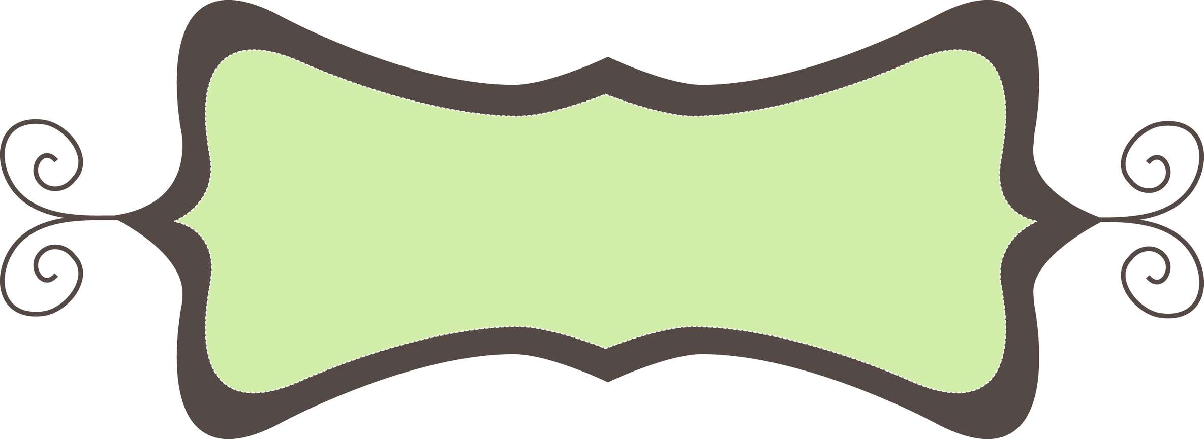 Moldura Decorativa Verde Marrom Decoração Png Grátis Para Baixar