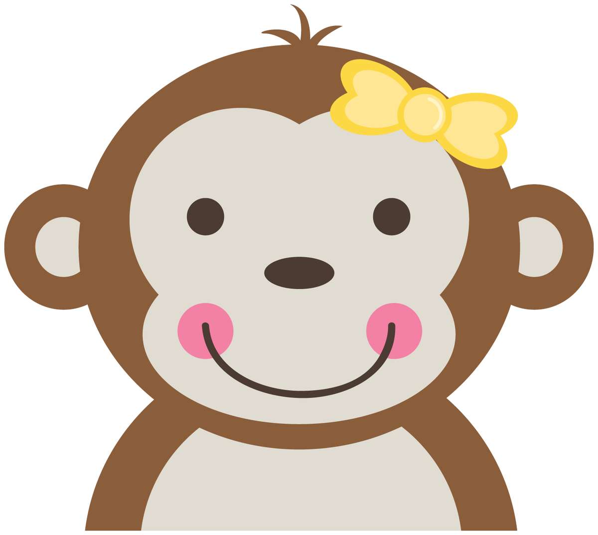 Elemento Macaco Cufe Fofo Fofa Png (36)