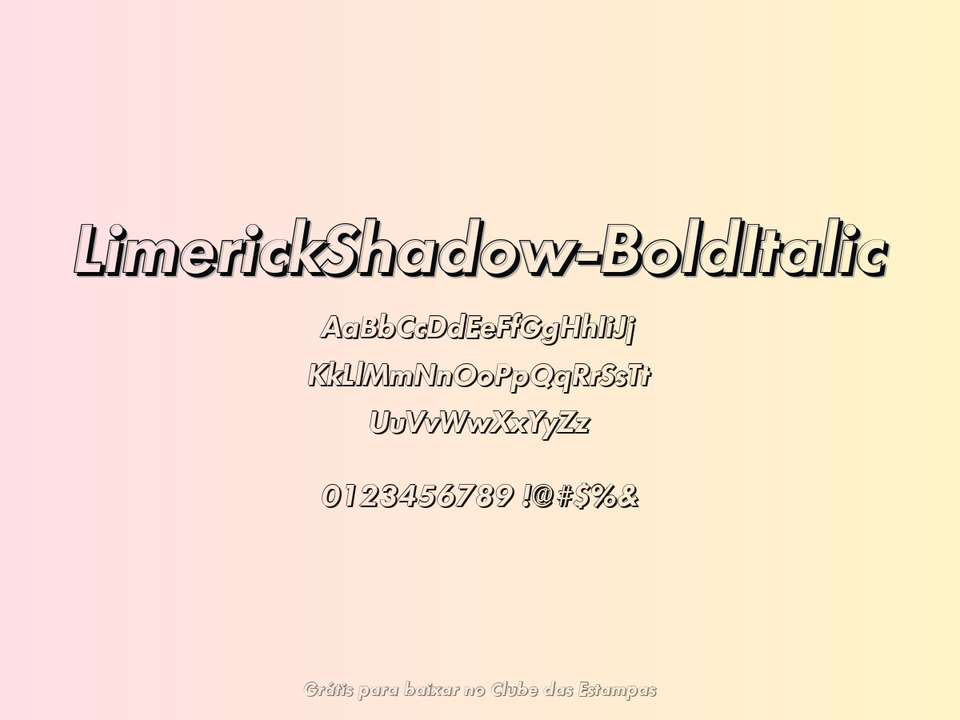 Fonte Limerickshadow Bolditalic Grátis Para Baixar