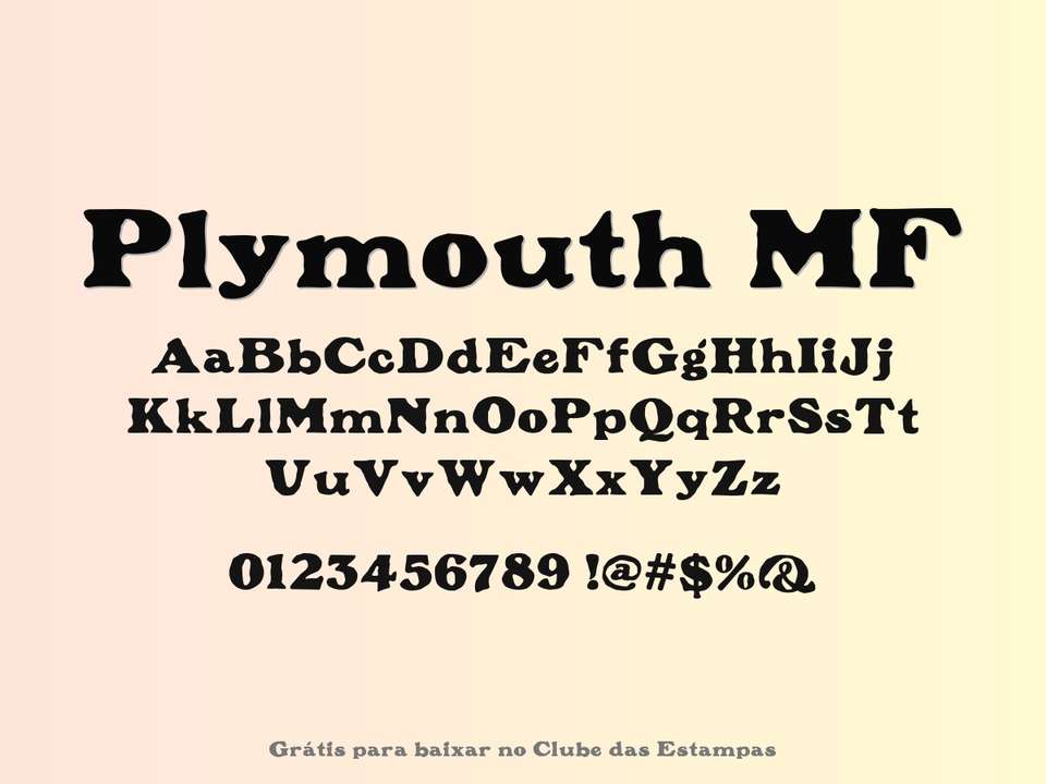 Fonte Plymouth Mf Grátis Para Baixar