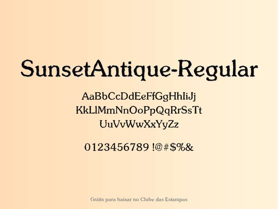 Fonte Sunsetantique Regular Grátis Para Baixar