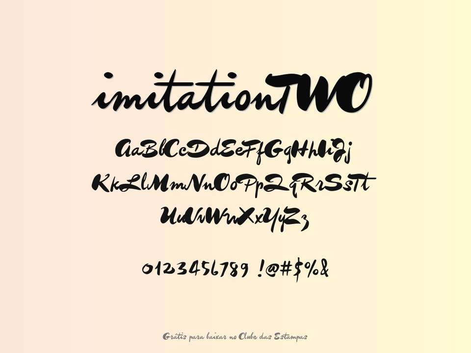 Fonte Imitationtwo Grátis Para Baixar