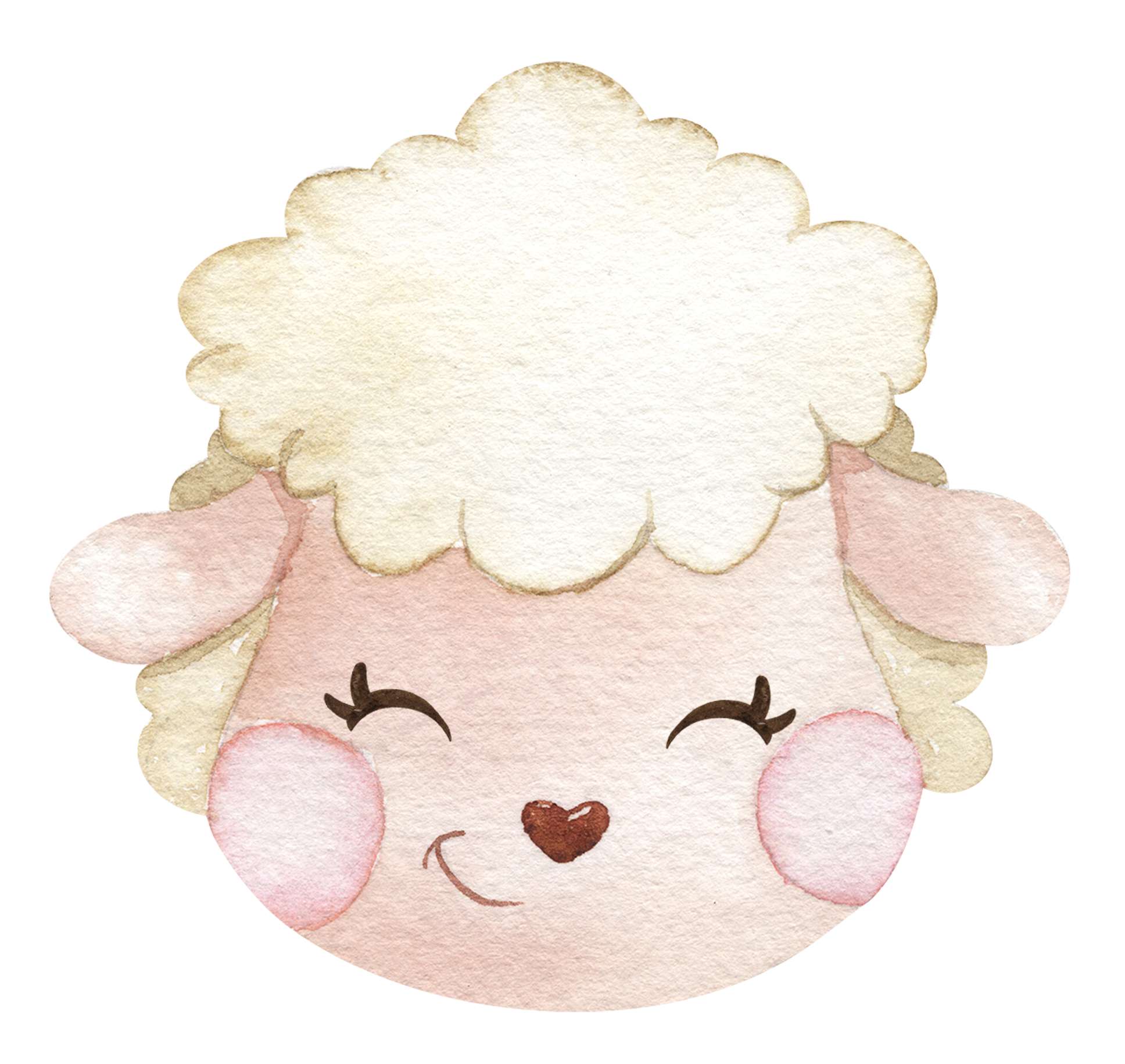 Cordeiro Fofo Em Aquarela Animais Png Grátis Para Baixar