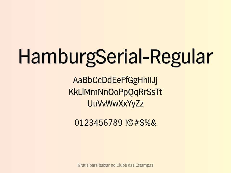 Fonte Hamburgserial Regular Grátis Para Baixar