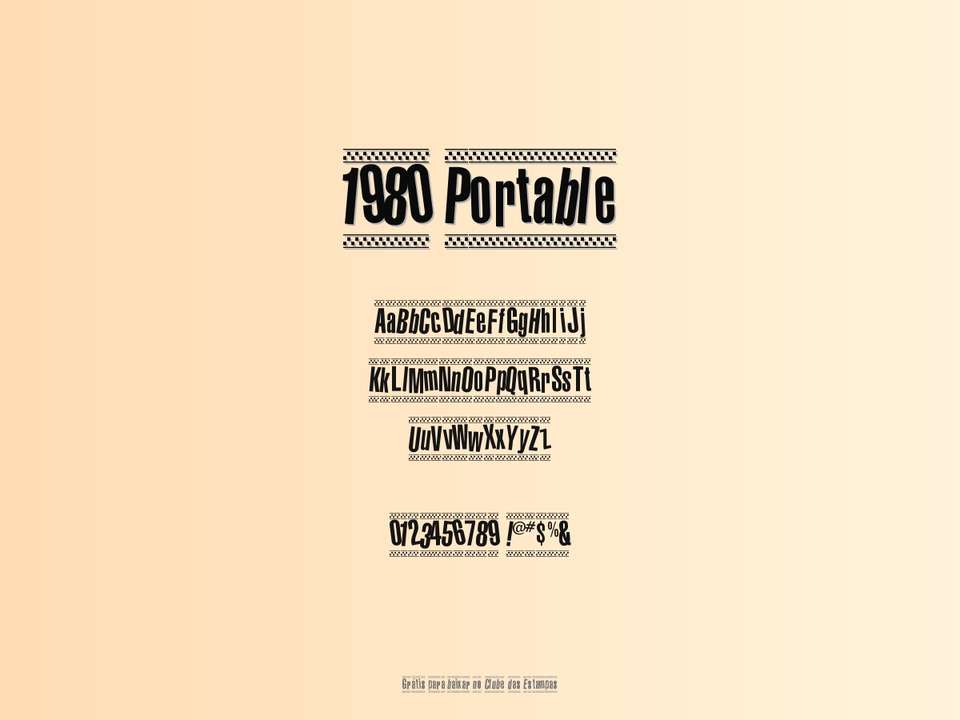 Fonte 1980 Portable Grátis Para Baixar