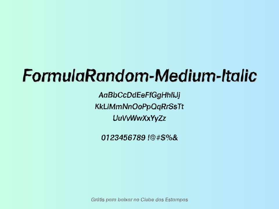 Fonte Formularandom Medium Italic Grátis Para Baixar