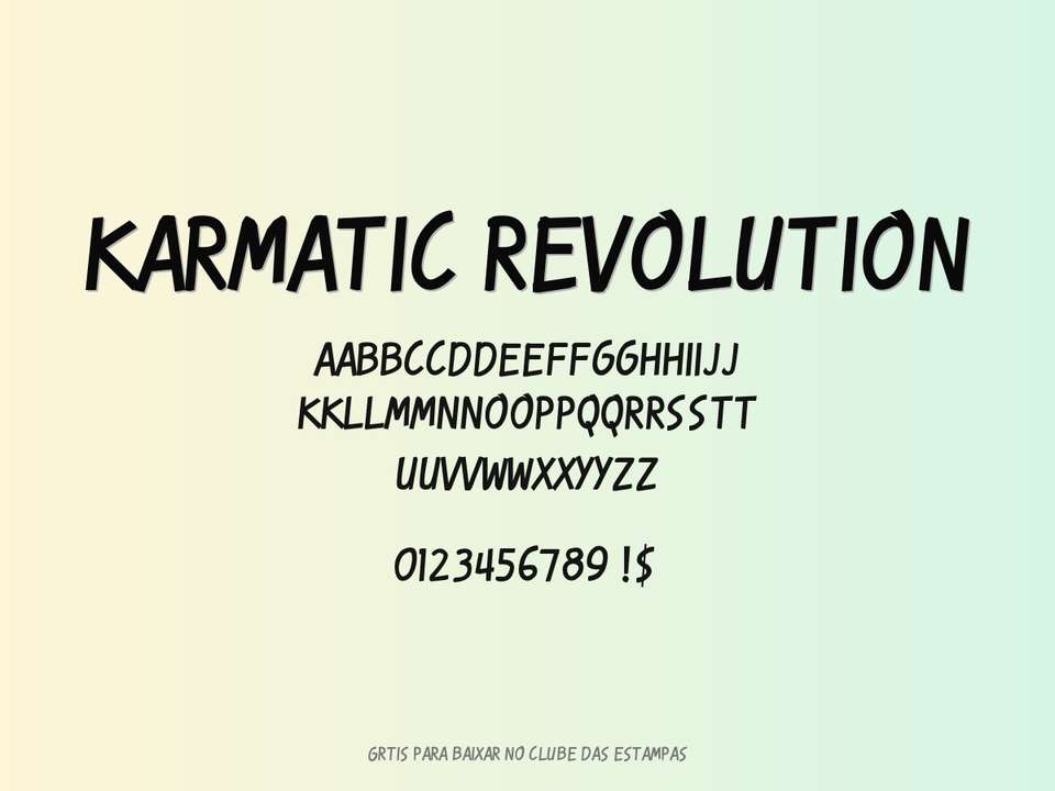 Fonte Karmatic Revolution Grátis Para Baixar