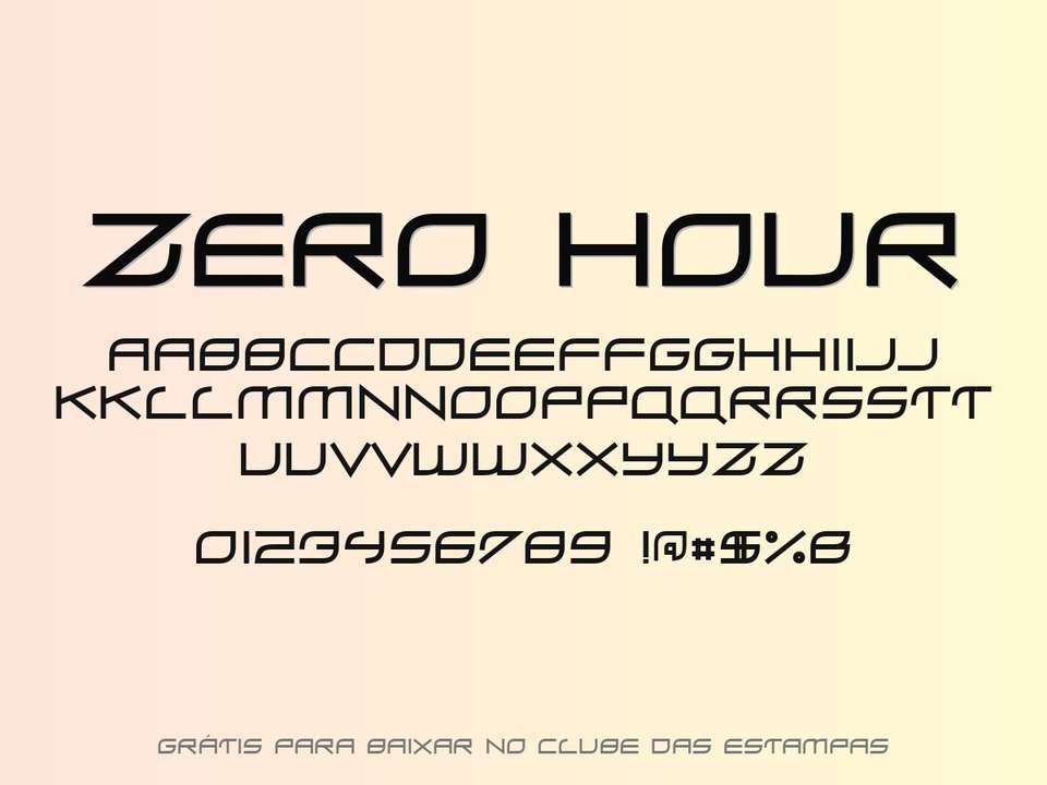Fonte Zero Hour Grátis Para Baixar